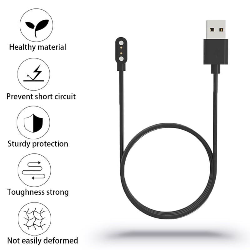 Cabo Carregador original para Smartwatch P68 P70 P70s P70 Pro P80 Usb Magnético 2 Pinos