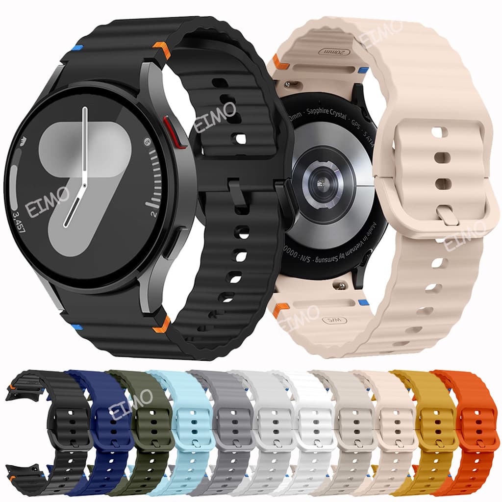 Pulseira de Silicone para Samsung Galaxy Watch 7 6 5 4 FE 40mm 44mm 5Pro 45mm 42mm 46mm novo estilo
