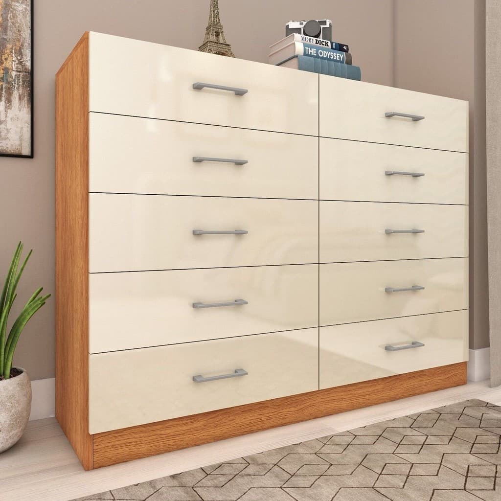 Cômoda para Quarto 10 Gavetas Caribe