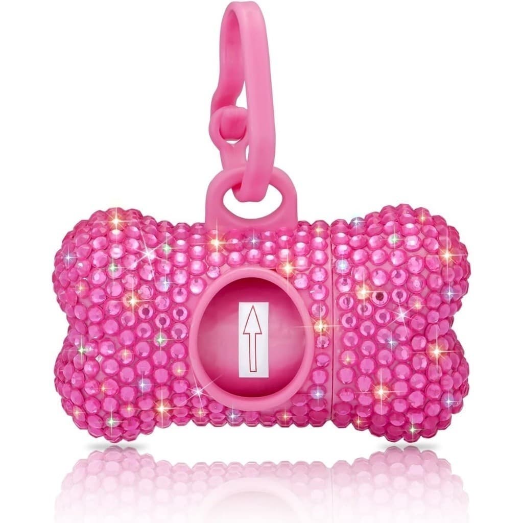 Porta Saquinho CataCoco Formato De Ossinho Com Brilho E 1 Rolinho De Saquinho