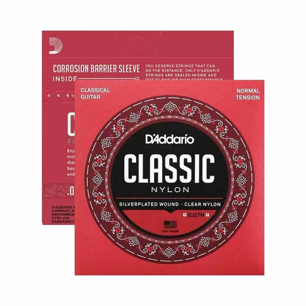 Cordas D'addario EJ27N Nylon Estudantil , Tensão Normal De Violão Clássico