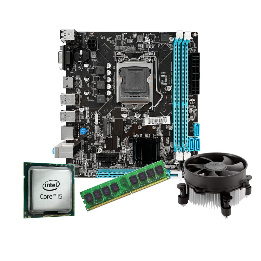 Kit Upgrade Processador I5 3470 + Placa Mãe H61 1155 + Memória RAM 8GB DDR3 1600Mhz