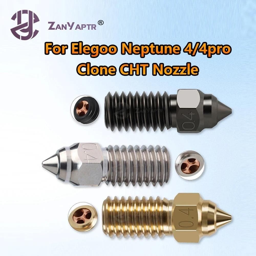 Para Bocal Elegoo Neptune 4/Pro Clone De Latão De Alto Fluxo CHT De Aço Temperado Peças De Impressora 3D De Filamento De 1,75mm