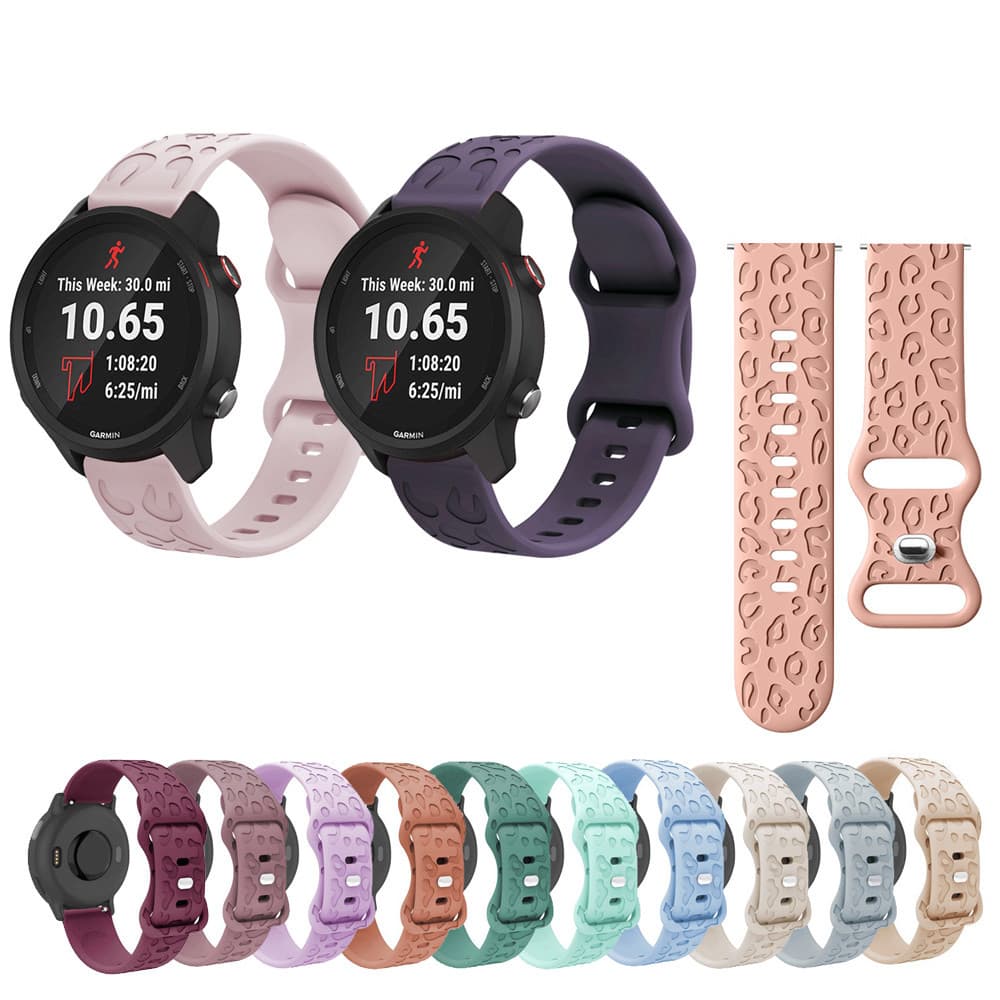 Pulseira De Silicone De 18mm 20mm 22mm Para Garmin Forerunner 265 255 245 255S 265S 245M 645 645M 55 158 165 Música 970 