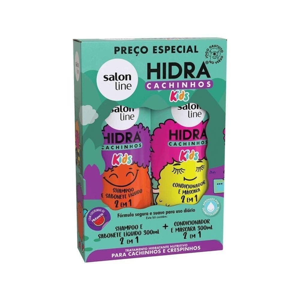 Kit Shampoo + Condicionador Salon Line Hidra Kids Cachinhos 300ml