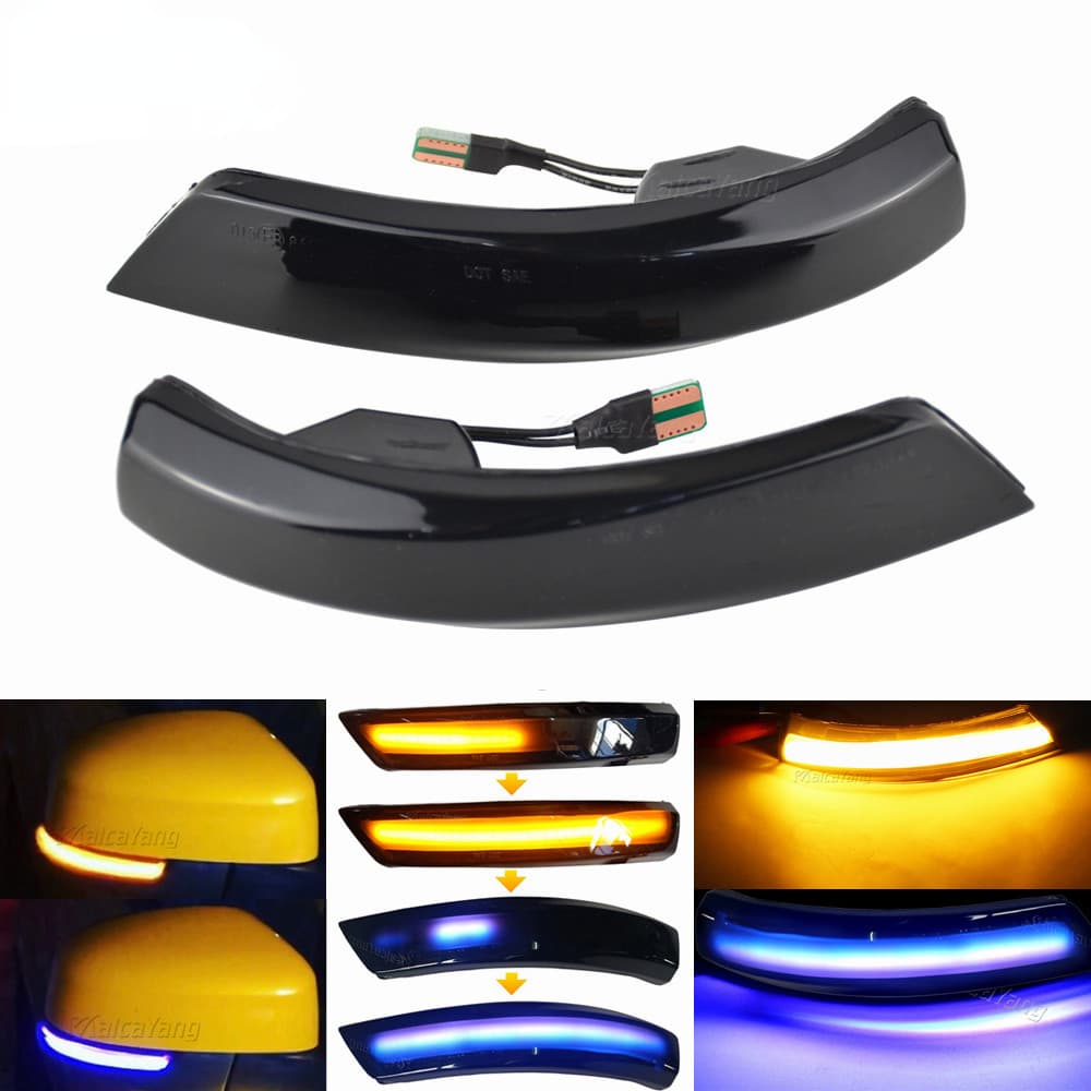 Para Ford Focus Mk3 Luz LED 2 3 Mk2 Mondeo Mk4 Lâmpada De Sinal Volta Fluindo Asa Lateral Espelho Retrovisor Pisca Dinâm
