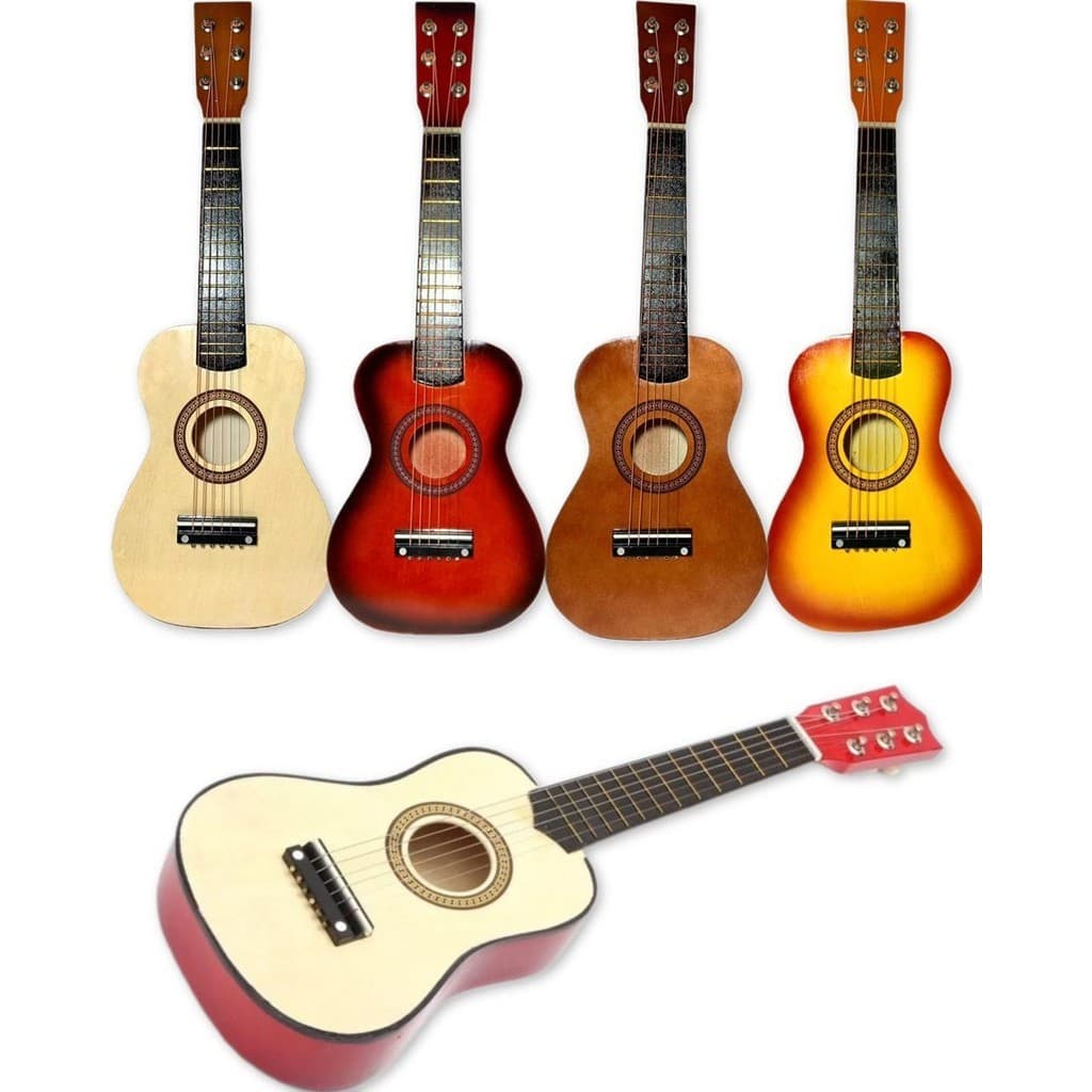 Mini Violão Madeira Infantil Semi Profissional Com Cordas Em Aço