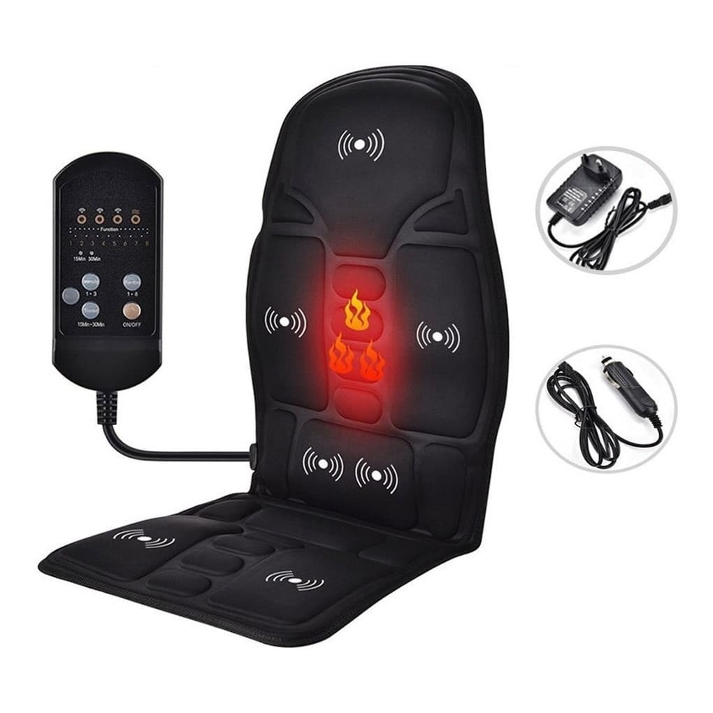 Massageador Cadeira Completo 5 Motores com Aquecimento | Alívio Lombar, Pescoço, Costas e Pernas