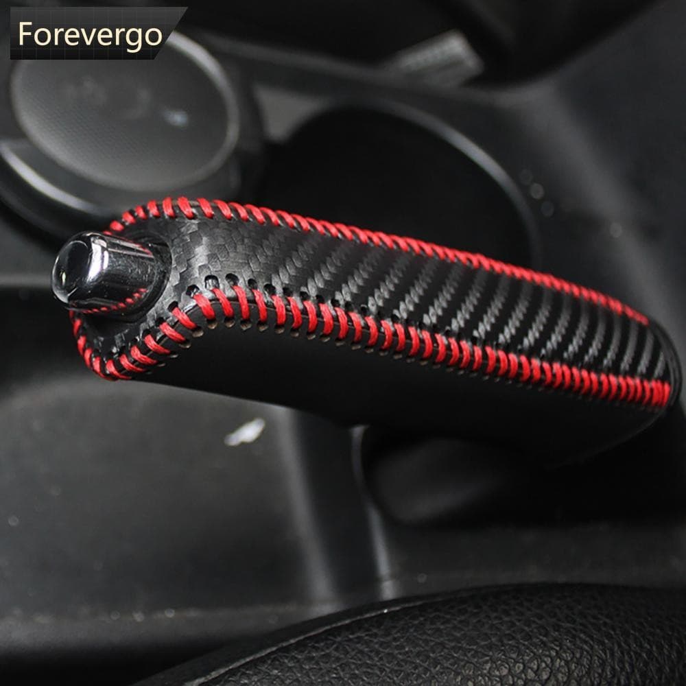 FOREVERGO Universal Carro Couro Do Plutônio Engrenagens Capa Freio De Mão Alavanca De Mudança Colares Anti-Skid Estacion