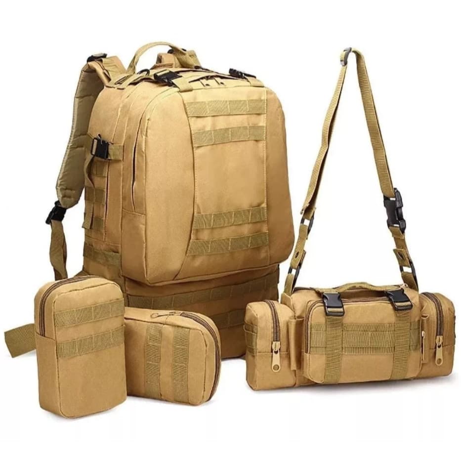 Mochila Militar 55L 4 em 1 Modular Resistente Impermeável NOVA SHOP