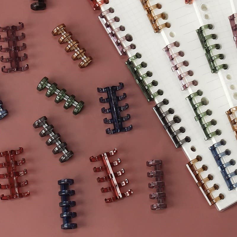 Colorido 5 Furos Plástico Segmentado Clip Book File Criativo