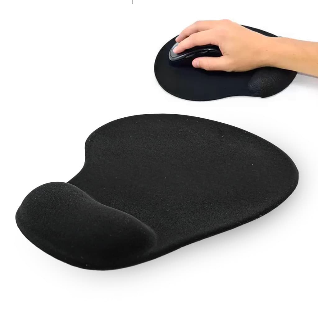 Mouse pad ergonômico em gel e tecido 22 x 19 cm Maior conforto Previne lesões