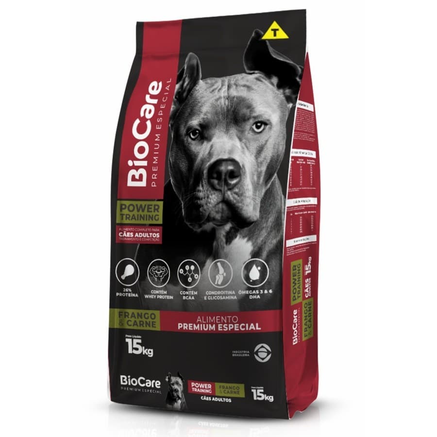 Ração BioCare Premium Especial - Power Training - Frango & Carne 15kg