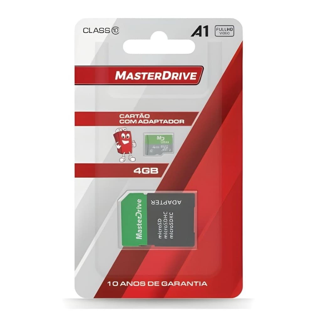 Cartão De Memória MicroSD Com Adaptador MasterDrive