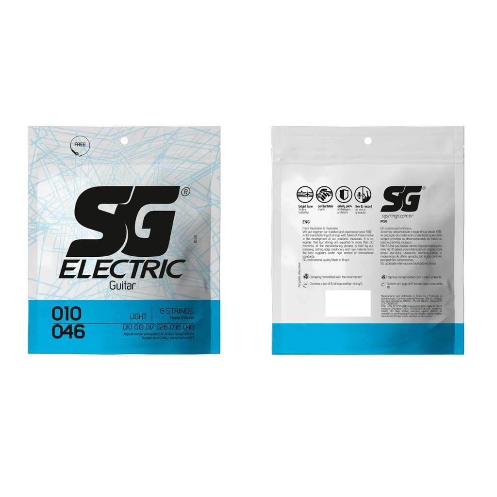 Encordoamento SG 010 para Guitarra Elétrica