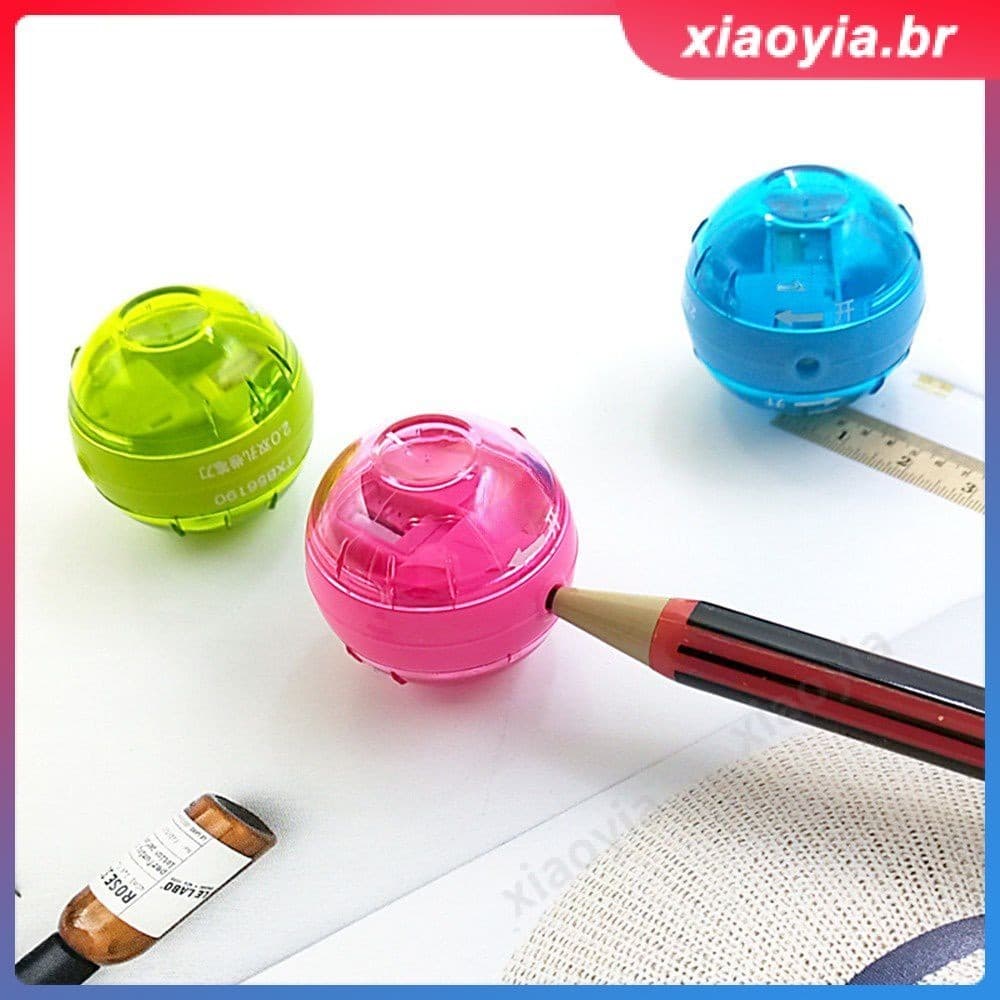 Mini apontador de lápis fofo com lupa 2.0mm, caneta com furo duplo, plaina, material de escritório e escola, presente de papelaria para crianças xiaoyia