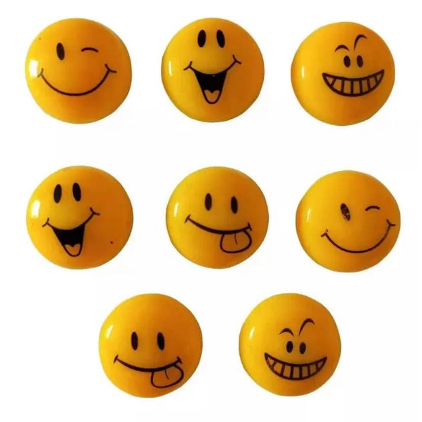 Ima de Geladeira Kit com 10 Emoji Pra Painel Magnetico Decorativos Quadros Fotos Lembretes