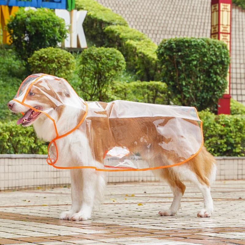 XS-8XL Capa De Chuva Para Cachorro PVC À Prova D'água Transparente