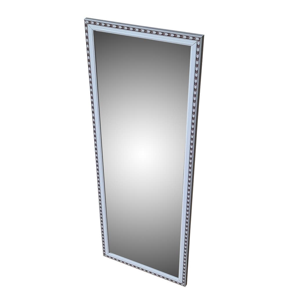 Espelho Com Moldura Decorativa Em Madeira 25x67 Cm