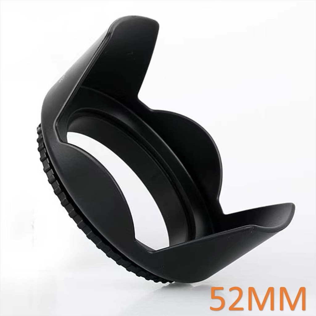 Parasol Ø 52mm p/ Lente Objetiva c/ Diametro  Tulipa Pétalas Para-Sol