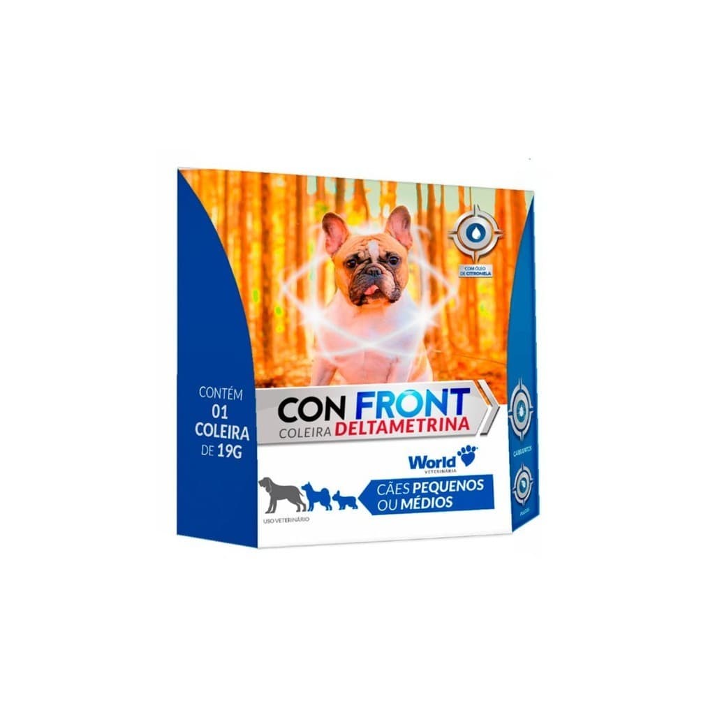 Coleira Confront 19g P Deltametrina Antipulgas e Carrapatos