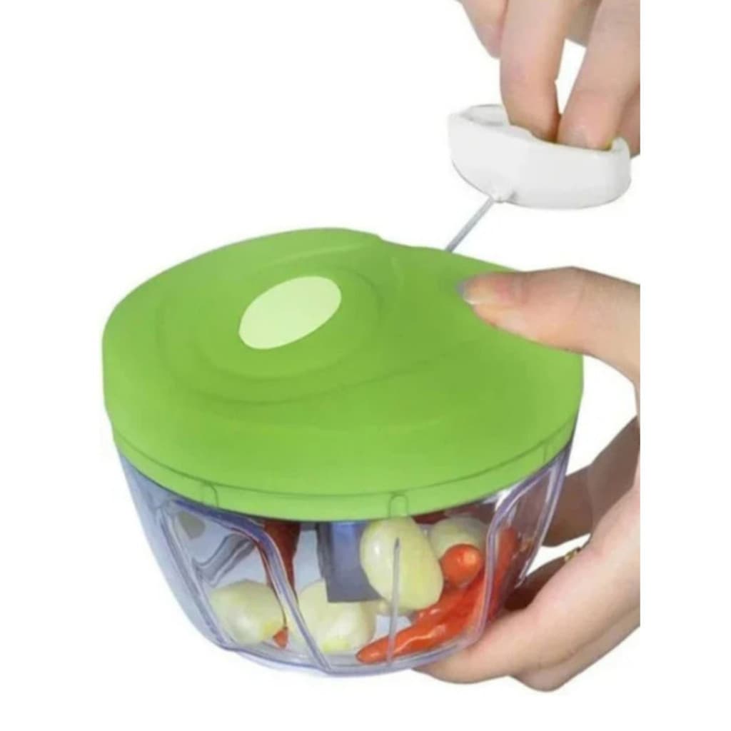 Mini Processador E Triturador De Alimentos Manual 3 Laminas 400ML1UNI