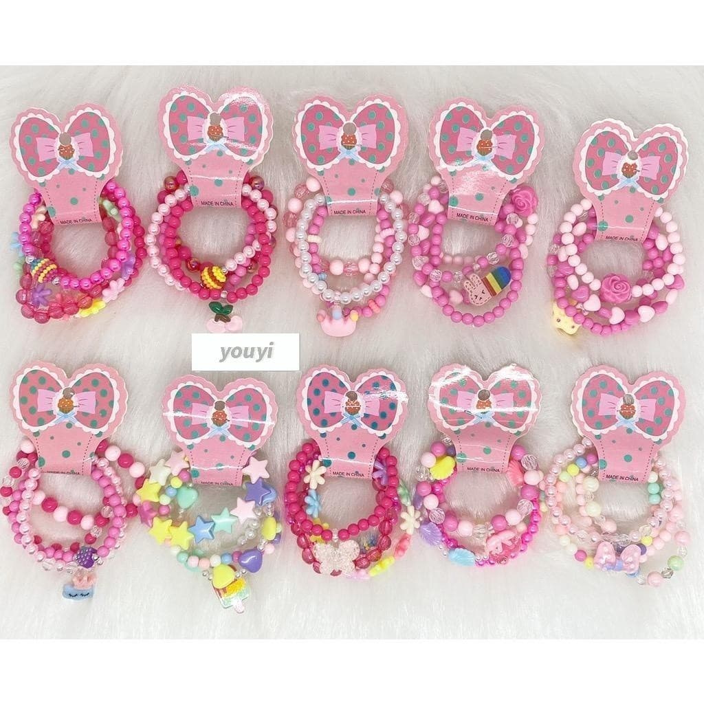 KIT 4 pcs pulseiras lindas infantis de miçanga-4 pcs-YOUYI