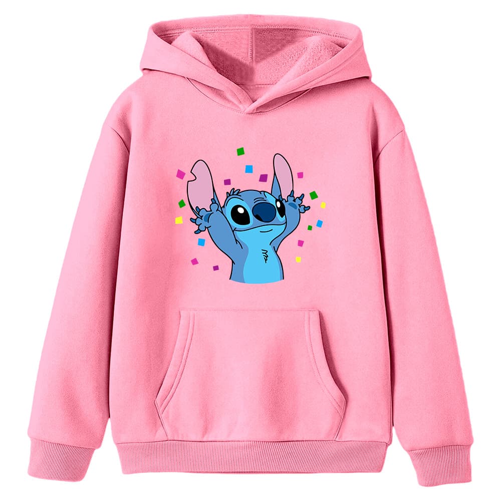 Moletom Casaco Infantil Stitch Lilo Festa Canguru Capuz Menino Menina