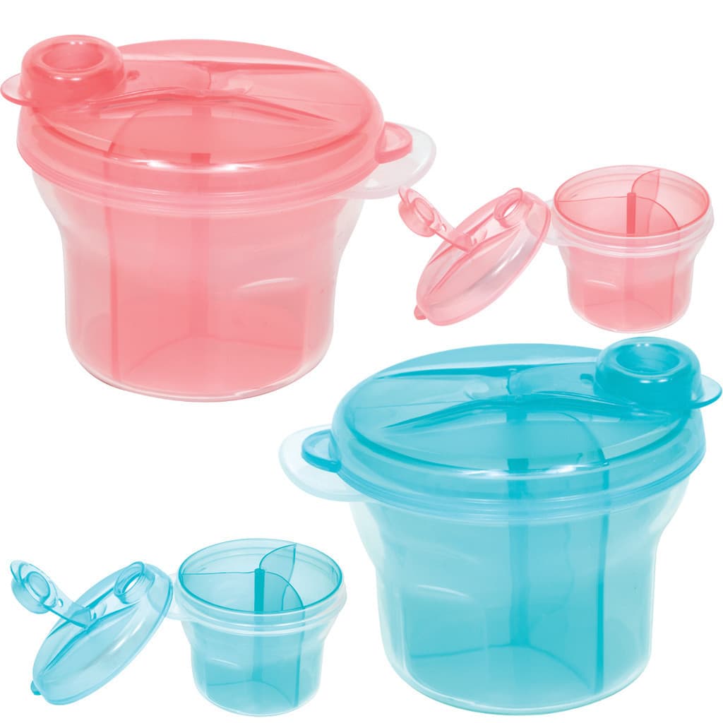 Pote Dosador Para Leite Em Pó e Fórmula 300ml Com 3 Compartimentos e Divisória Removível