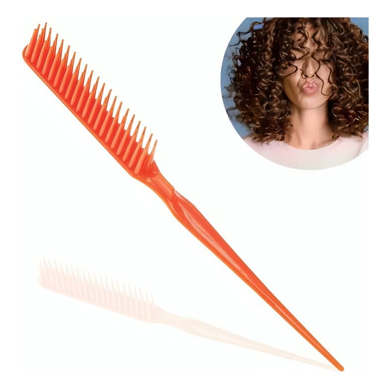 Pente Para Fitagem Cabelo Ondulado Cacheado Crespo 3 Fileira