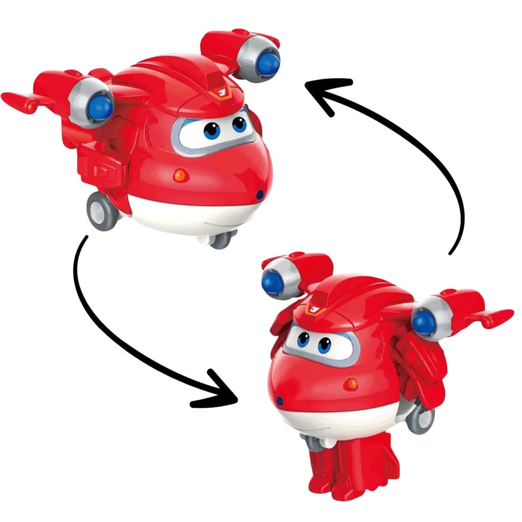 Avião Super Wings Transform-a-Bots Bang Toys - Jett