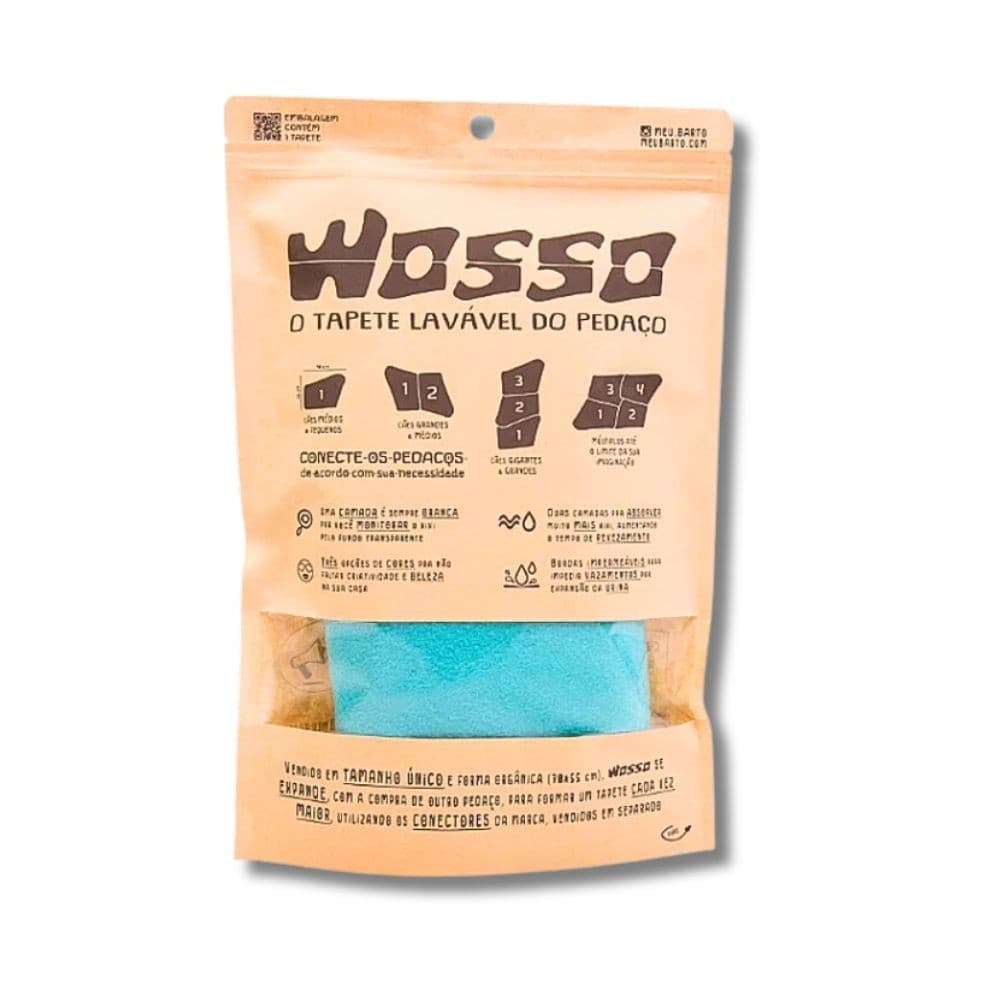 Tapete Higiênico Lavável Bartô Cães WOSSO - Azul 70cmx55cm