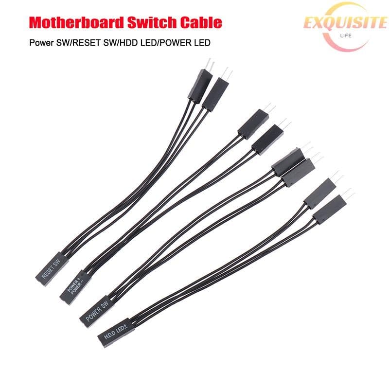 [EL] Placa-Mãe Power SW/RESET HDD LED/1 A 2 Cabo Adaptador Duplo Com Suporte Para Bota Dupla Nova