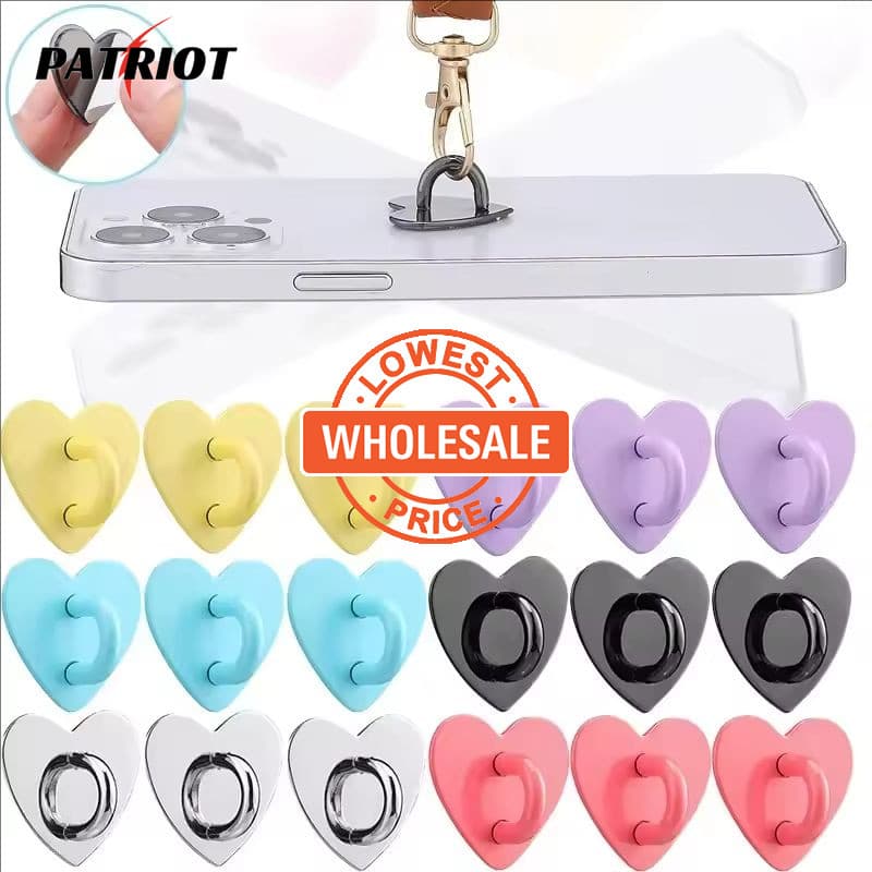 [Preço Por Atacado] Metal Love Heart Phone Finger Ring/DIY Pendant Clasp/Auto Adesivo Móvel Back Stand Ganchos