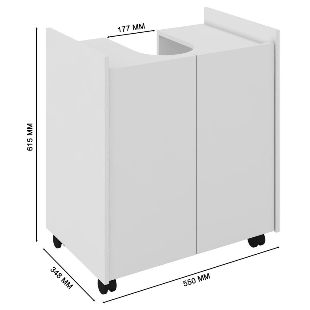 Gabinete Armário Coluna de Pia Banheiro Branco  - Decoração Diferente