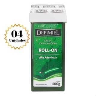 Kit c/ 4 Unidades Cera Depilatória Roll-On Alta Aderência 100g - Depimiel