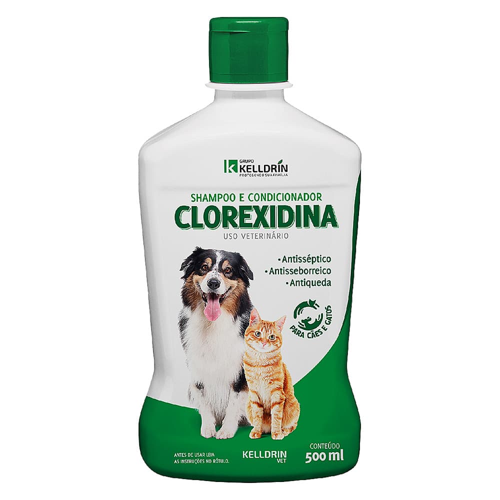 Shampoo Clorexidina Cachorros Gatos Pet 5 Em 1 Kelldrin 500ml Fragrância
