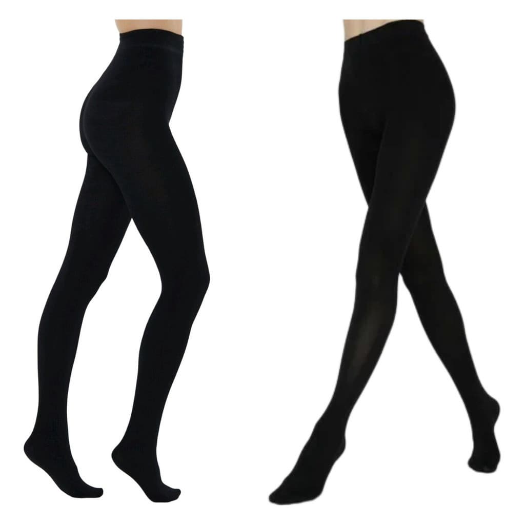 Meia Calça Preta Adulto FIO 80 - Feminino com Pé