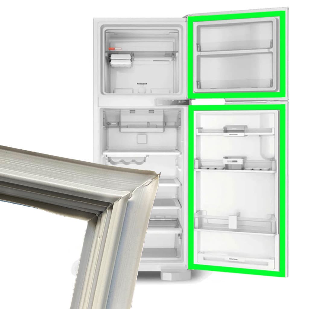 Jogo de Borrachas Gaxeta Para Esmaltec Rcd38 Geladeira Refrigerador 57x38 57x118 Encaixe