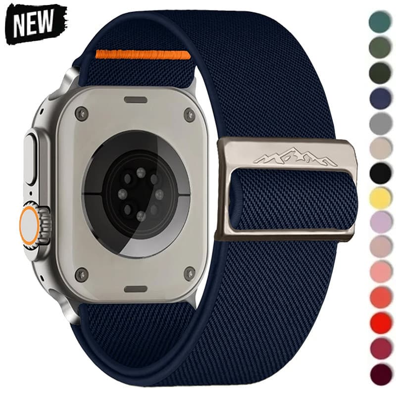 Pulseira Esportiva De Nylon Compatível Com Apple Watch Ultra 3 2 1 49mm 11 10 9 8 7 6 5 4 3 SE 46mm 45mm 41mm 44mm 40mm 