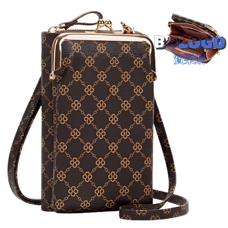 Bolsa Multifuncional para Celular Moda Senhoras Carteira Presbyopic Zipper Carteira Multifuncional Mini Celular Crossbody