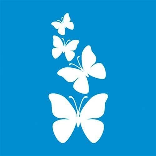 Stencil Litoarte  10 x 10 cm - ST-X-178 Borboletas