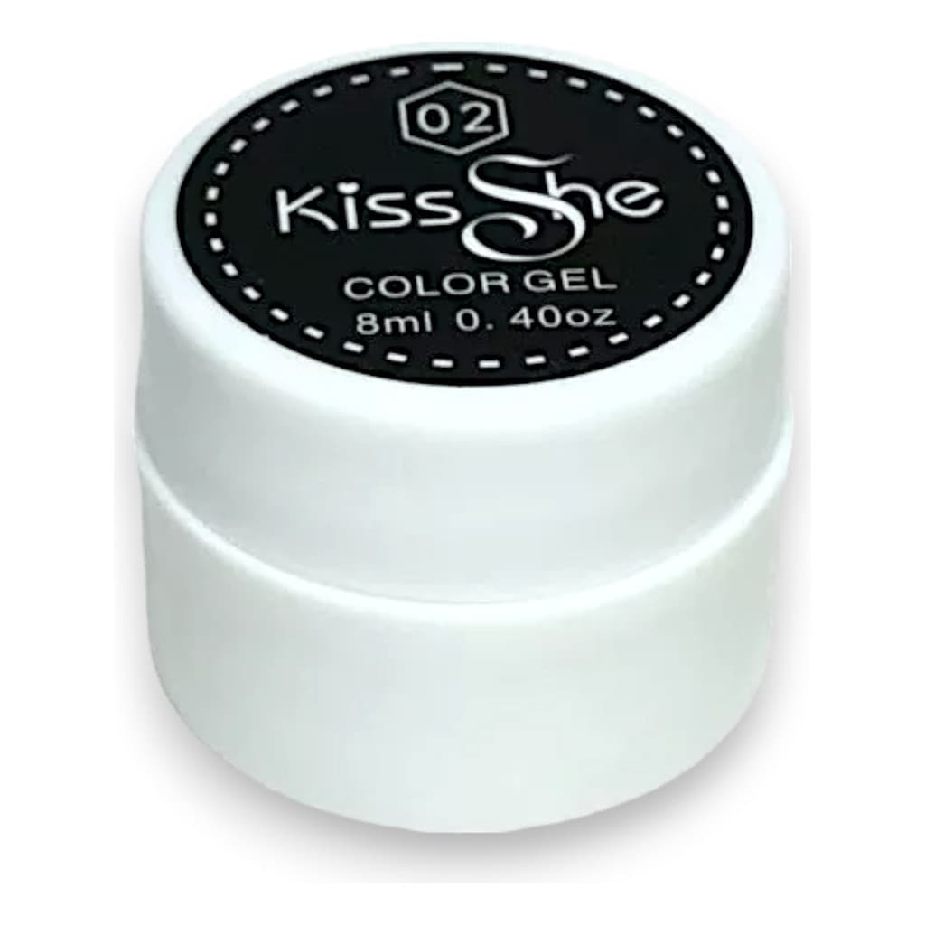 Gel Paint Kiss She - Preto 02 8ml Unhas Uv Nail