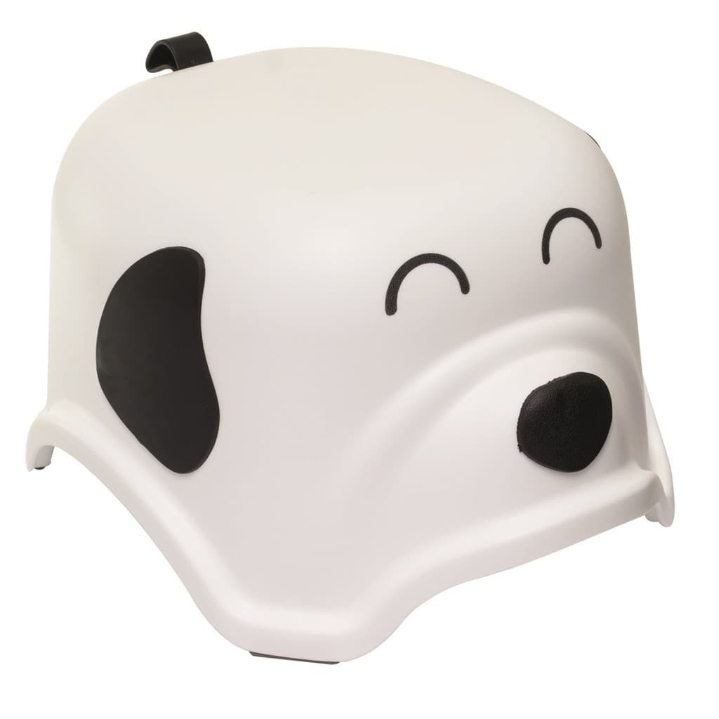 Banquinho Interativo Infantil 1 Degrau Cachorrinho Branco — Kababy