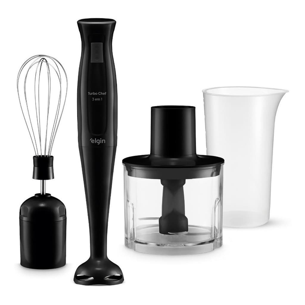 Mixer 3 em 1, Turbo Chef Elgin - 200W, Preto