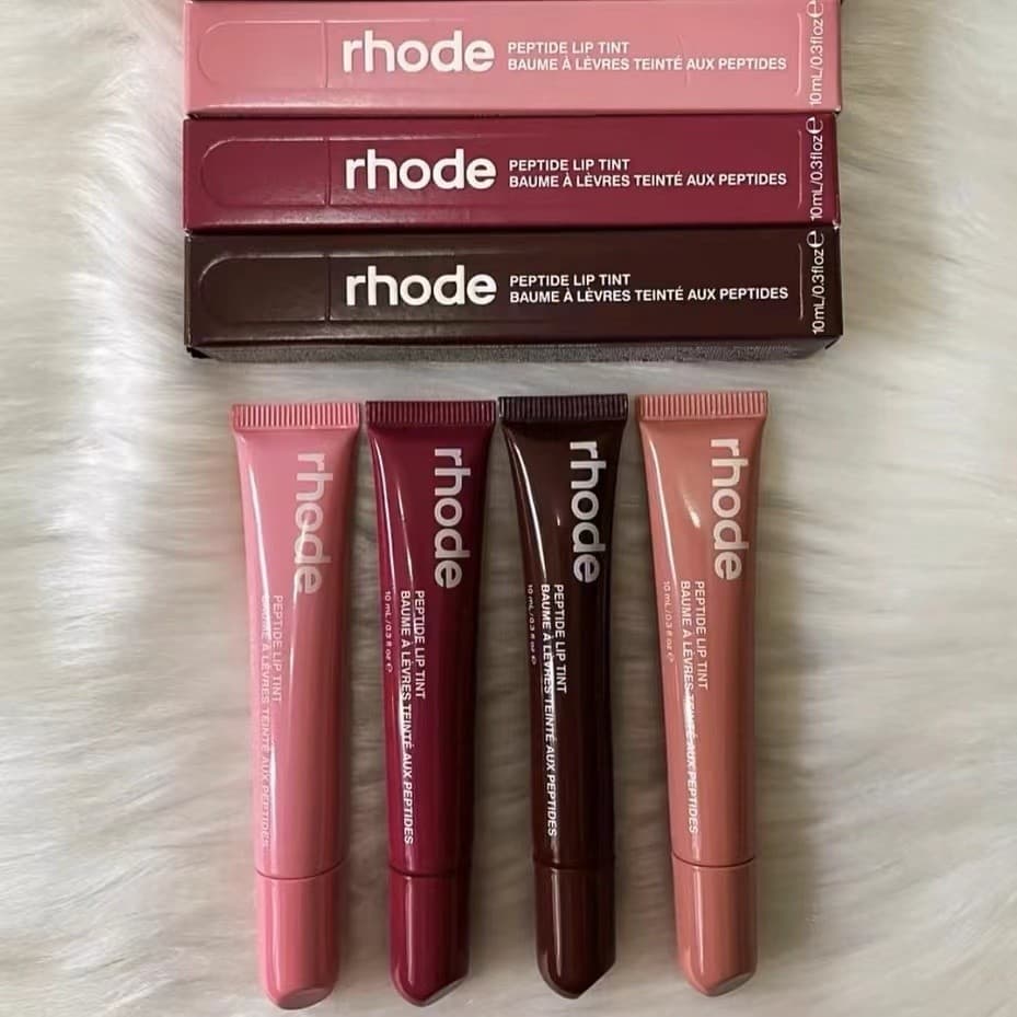 Rhode Hailey Peptídeo Batom Hidratante Labial Colorido Bálsamo Framboesa Fita Torrada Espresso Lip Gloss Glaze