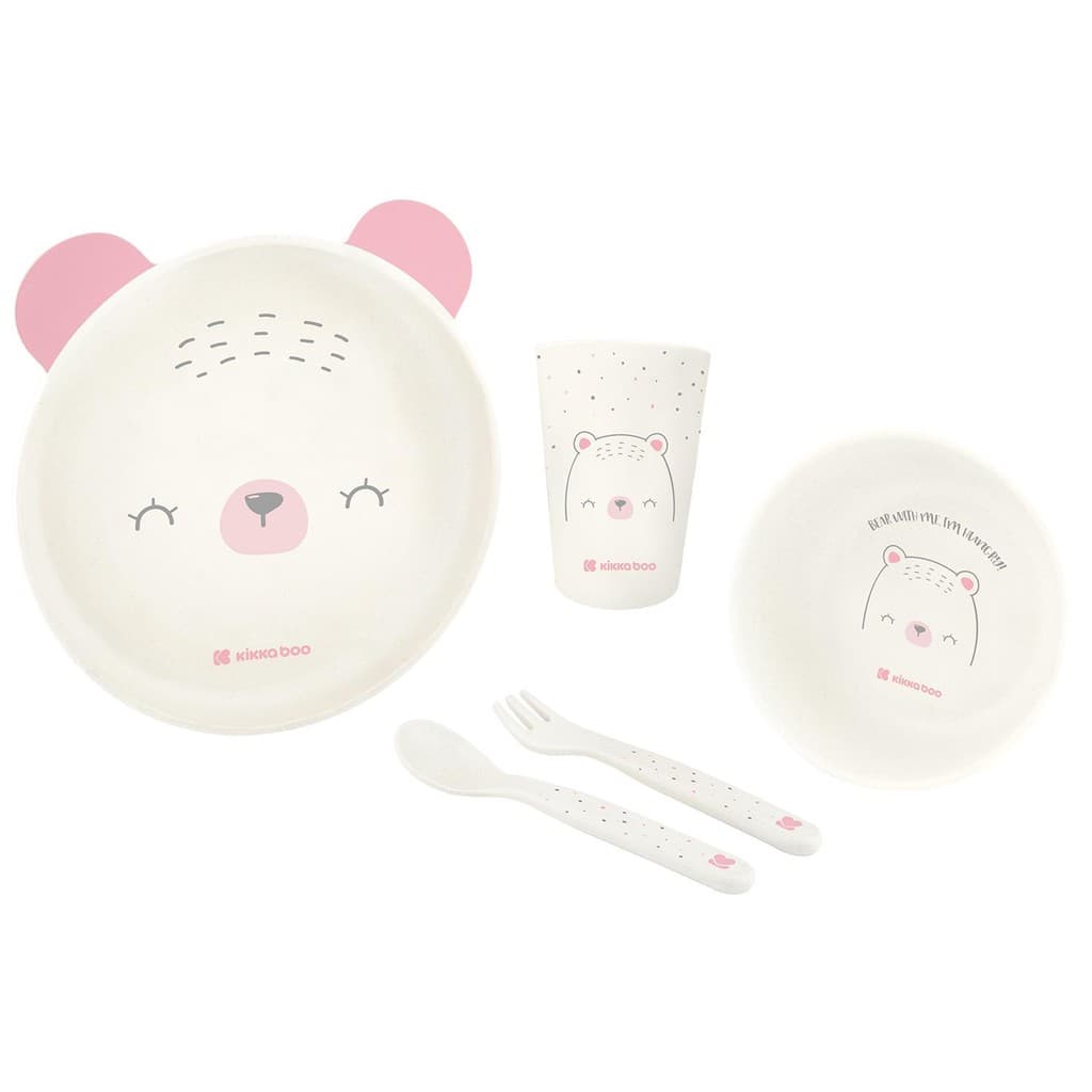 Kit Alimentação 5pcs Bear Pink  KikkaBoo