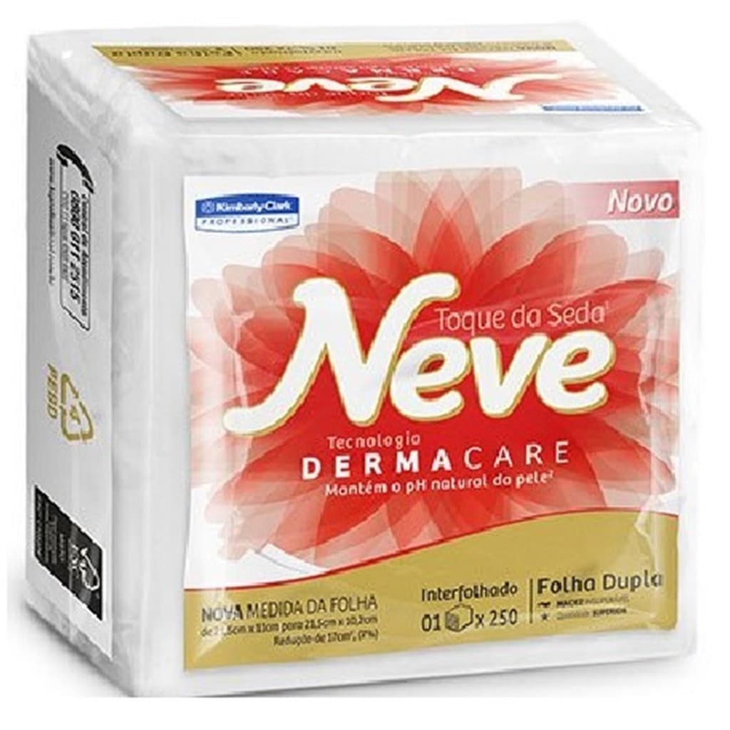 Papel Higiênico Interfolhado Neve - Não é Rolinho - Macio Branquinho Cai Cai Pacote 250 Folhas