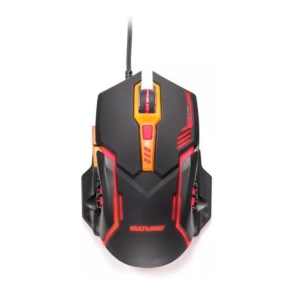 MOUSE GAMER MULTILASER 2400DPI LARANJA