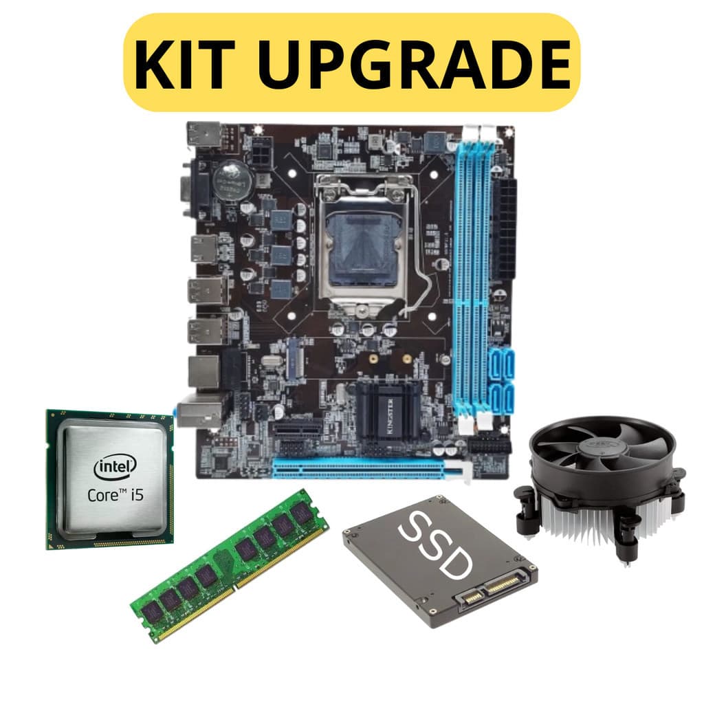 Kit Upgrade Processador I5 3470 + Cooler + Placa Mãe H61 + 8GB DDR3 + SSD 480GB